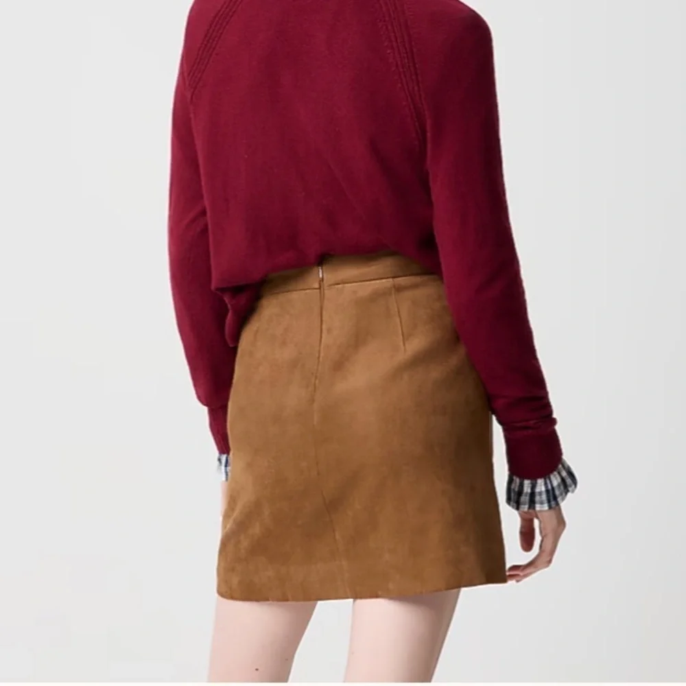 New j crew faux suede a line mini skirt